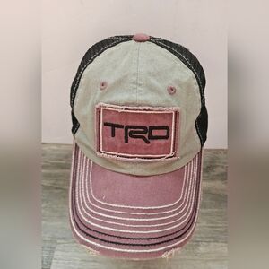 Toyota TRD Vintage Style Trucker Hat Distressed Mesh Snapback